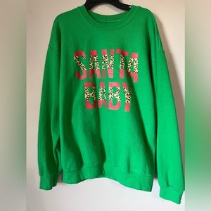 Christmas sweatshirt- Santa Baby- with some sassy!- size M